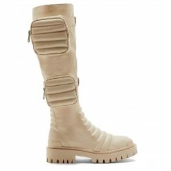 PUBLIC DESIRE DECADE BONE KNEE BOOTS