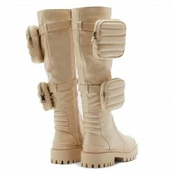 PUBLIC DESIRE DECADE BONE KNEE BOOTS