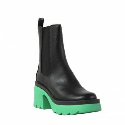 PUBLIC DESIRE STEP UP BLACK GREEN BOOTS