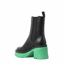 PUBLIC DESIRE STEP UP BLACK GREEN BOOTS