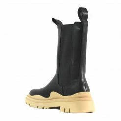 PUBLIC DESIRE CHERRY BLACK / CAMEL BOOTS