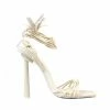 PUBLIC DESIRE TWISTIN NUDE WRAP AROUND HEELS