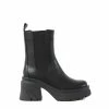 PUBLIC DESIRE STEP UP BLACK DRENCH BOOTS