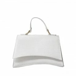 PUBLIC DESIRE REMMY WHITE CROC BAG