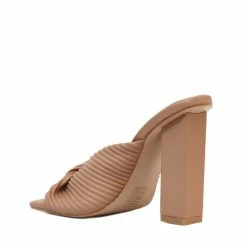 PUBLIC DESIRE LADY BEIGE PU HEELS