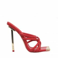 PUBLIC DESIRE COINCIDENCE RED STILETTO HEELS