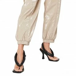 PUBLIC DESIRE ALINA BLACK PADDED SANDALS