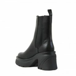 PUBLIC DESIRE STEP UP BLACK DRENCH BOOTS