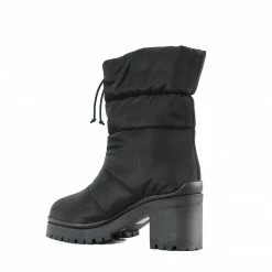 PUBLIC DESIRE VINE BLACK NYLON BOOTS