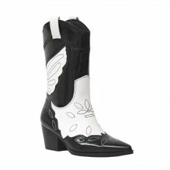 PUBLIC DESIRE HOWDY BLACK PATENT BOOTS