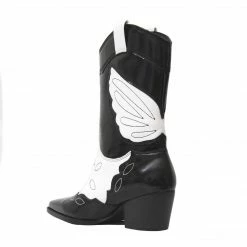 PUBLIC DESIRE HOWDY BLACK PATENT BOOTS