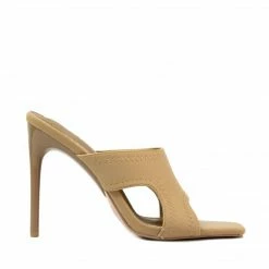 PUBLIC DESIRE NOVEE BIEGE LYCRA HEELS