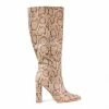 PUBLIC DESIRE POSIE NATURAL SNAKE BOOTS