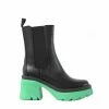 PUBLIC DESIRE STEP UP BLACK GREEN BOOTS
