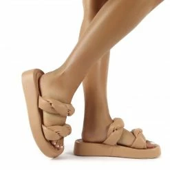 Como Store PUBLIC DESIRE AMORA BRAIDED SLIDE NUDE