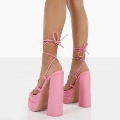 PUBLIC DESIRE GLOW GIRL PINK HEELS