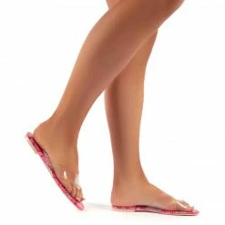 PUBLIC DESIRE HARMONY PINK PATENT SNAKE