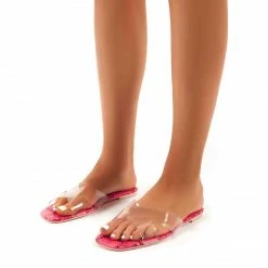 PUBLIC DESIRE HARMONY PINK PATENT SNAKE