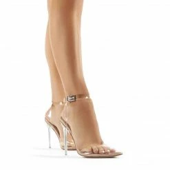 PUBLIC DESIRE WAVEY CLEAR POINTED TOE STILETTO