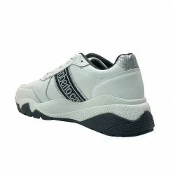 ROBERTO CAVALLI BLACK AND WHITE CINDY GLITTER LEATHER