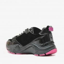 ROBERTO CAVALLI HANSON MX VELOUR BLACK SNEAKER