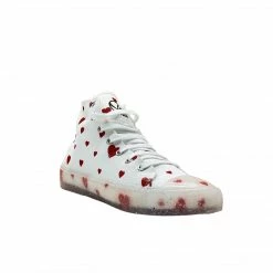 LOVE MOSCHINO HEART PRINT HI-TOP SNEAKERS