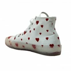 LOVE MOSCHINO HEART PRINT HI-TOP SNEAKERS