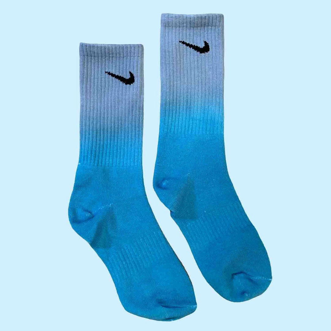 Nike Customized NIKE OMBRE BLUE SOCKS