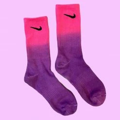 Nike Customized NIKE OMBRE PURPLE SOCKS
