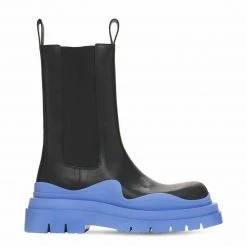 Como Store STUDIO ITALIA CHUNKY BLACK BLUE BOOTS