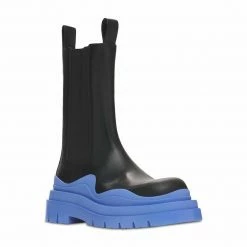 Como Store STUDIO ITALIA CHUNKY BLACK BLUE BOOTS