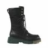 STUDIO ITALIA BLACK / GREEN COMBAT BOOTS