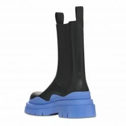 Como Store STUDIO ITALIA CHUNKY BLACK BLUE BOOTS