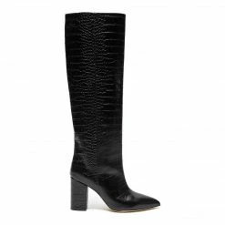 STUDIO ITALIA BLACK CROCO BOOTS