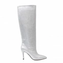 STUDIO ITALIA SILVER EMBELLISHED BOOTS