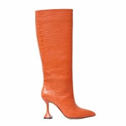 STUDIO ITALIA ORANGE CROCO BOOTS
