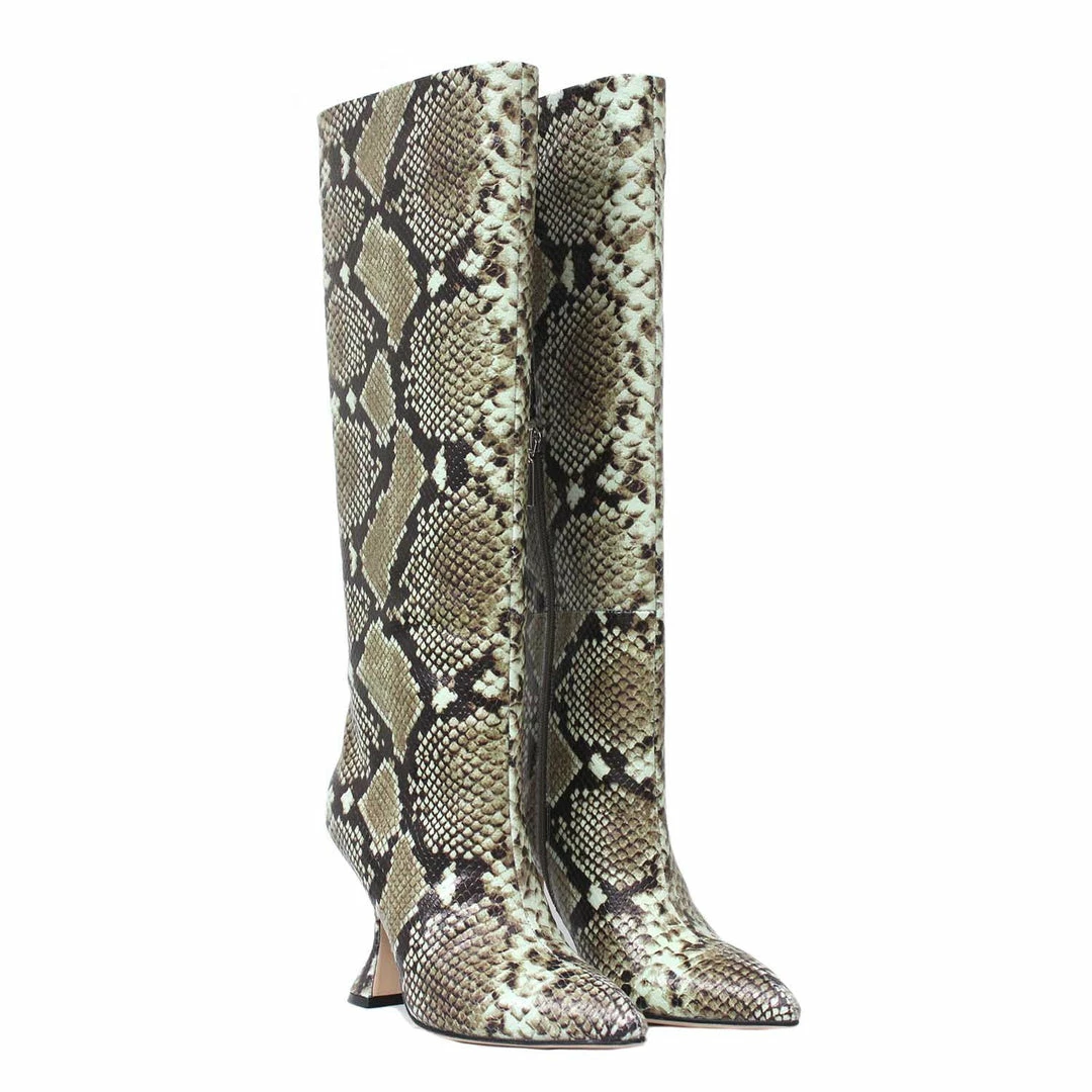 STUDIO ITALIA SNAKE PRINT BOOTS