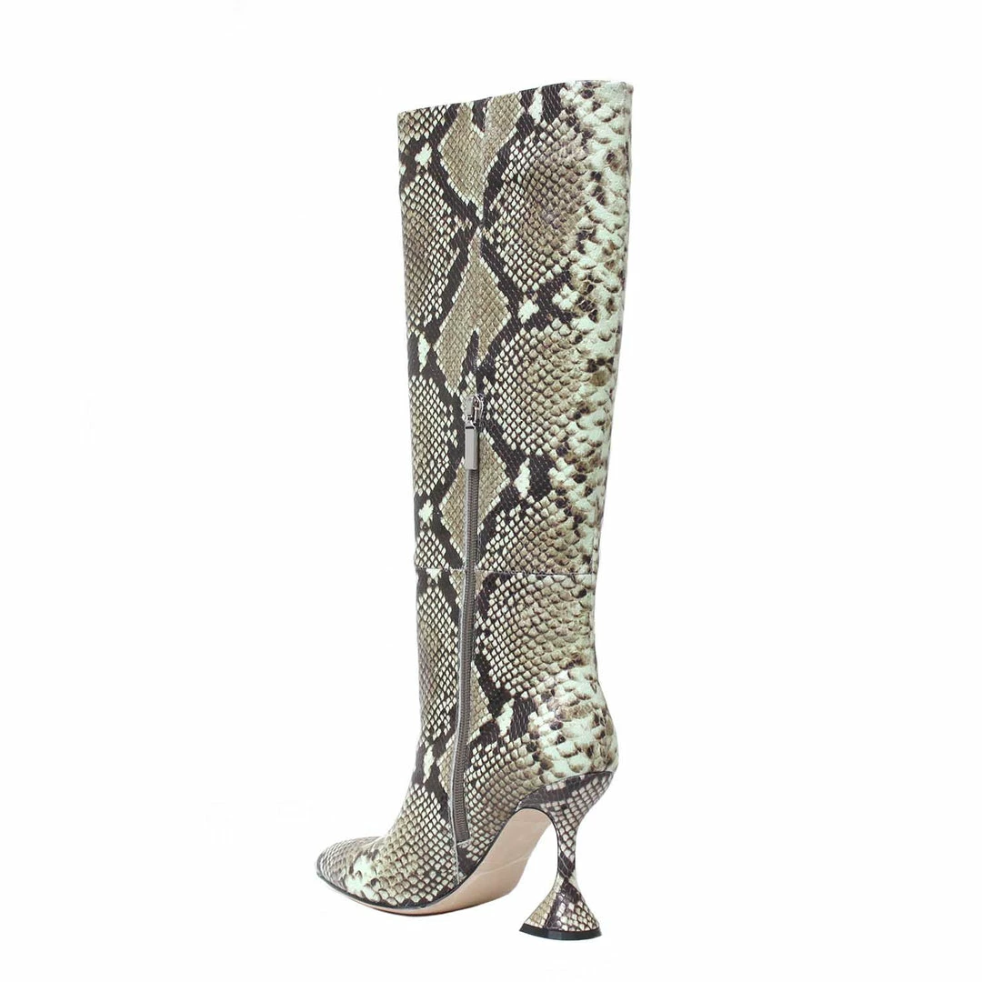 STUDIO ITALIA SNAKE PRINT BOOTS