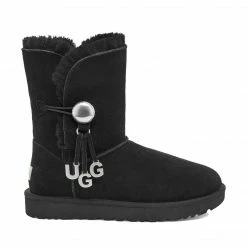 UGG BAILEY BUTTON CHARM BLACK