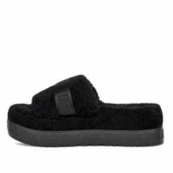UGG FLUFFITA BLACK SLIDE