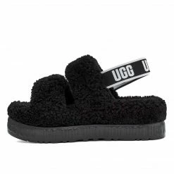 UGG OH FLUFFITA BLACK SLIDE