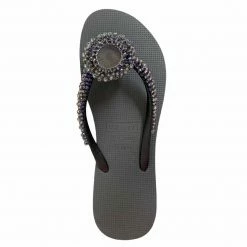 UZURII PRECIOUS DELUXE SILVER FLIP FLOP