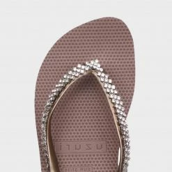 UZURII STONE DETAIL MID HEEL WEDGE