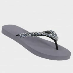 UZURII PRECIOUS CLASSIC SILVER FLIP FLOP