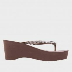 UZURII STONE DETAIL MID HEEL WEDGE