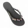 UZURII STELLA BLUE SILVER FLIP FLOPS