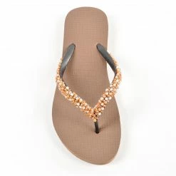 UZURII CLASSIC STONE DETAIL White Classic Gold