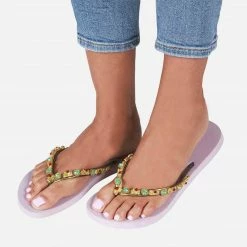 UZURII Dreams Jade Violet Flip Flop