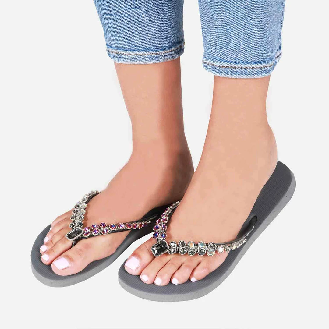 UZURII ILLUSION BLUE SILVER SLIDE