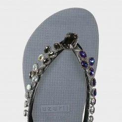 UZURII ILLUSION BLUE SILVER SLIDE